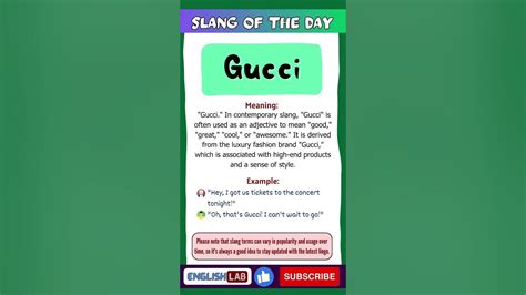 gucci slides urban dictionary|what is Gucci slang.